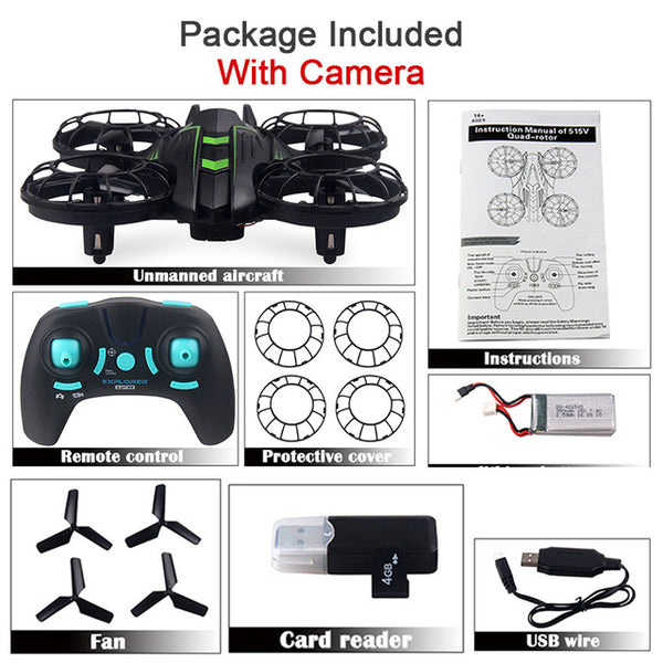 Hot Sale 14CM 515V RC Mini Drone with 2MP Camera Quadcopter Helicopter Remote control Drone Toy Gift for Boy Children VS H8 H36