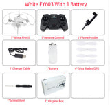 Newest FY603 Mini Drone With WiFi FPV Camera 2.4GHz 4CH 6-axis Gyro Quadcopter Altitude Hold Mode Rc Helicopter RTF Vs H37 Dron