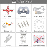 Cheerson CX-10SE Mini Dron Quad Copter Pocket Drone Remote Control Kid Toy 4CH 3D Flips RC NaNo Quadcopter Helicopter RTF VS H20
