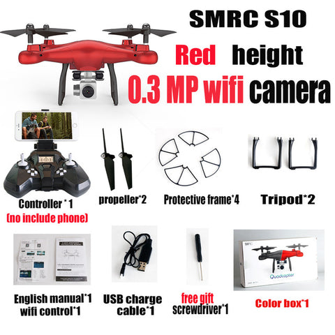 SMRC S10 2.4G 4-AXIS remote control quadcopter drone with HD camera rc dron cam FPV wifi professional helicopter easy play toy