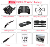 RC Dron Visuo XS809W XS809HW Mini Foldable Selfie Drone with Wifi FPV 0.3MP or 2MP Camera Altitude Hold Quadcopter Vs JJRC H37