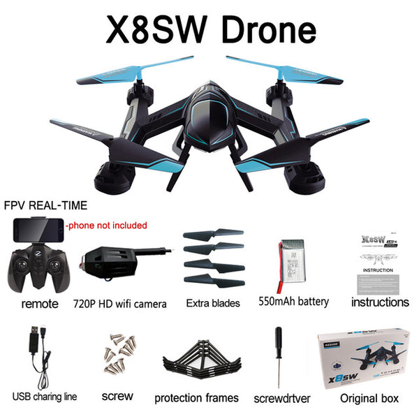 X8SW Multicopter Remote Helicopter Quadcopter Camera Drone Quadrocopter RC Dron Remote Control Toys or No Camera