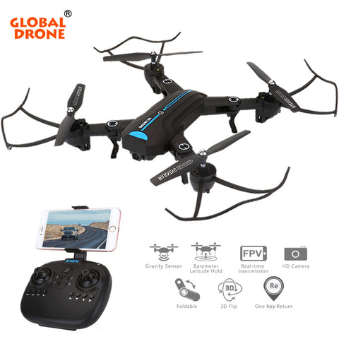 Global Drone A6W RC Helicopter Toys Mini Drone with Camera WiFi FPV Quadcopter Foldable Dron  Gift for Kids VS VISUO XS809HW E58