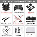 VISUO Xs809HW Xs809W Foldable Drone with Camera HD 2MP Wide Angle WIFI FPV Altitude Hold RC Quadcopter Helicopter VS H47 Dron
