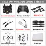 VISUO Xs809HW Xs809W Foldable Drone with Camera HD 2MP Wide Angle WIFI FPV Altitude Hold RC Quadcopter Helicopter VS H47 Dron