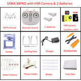 SYMA X8PRO X8 Pro GPS RC Drone with 720P HD Camera or H9R 4K Camera 2.4G Professional FPV Selfie Drones Quadcopter Helicopter