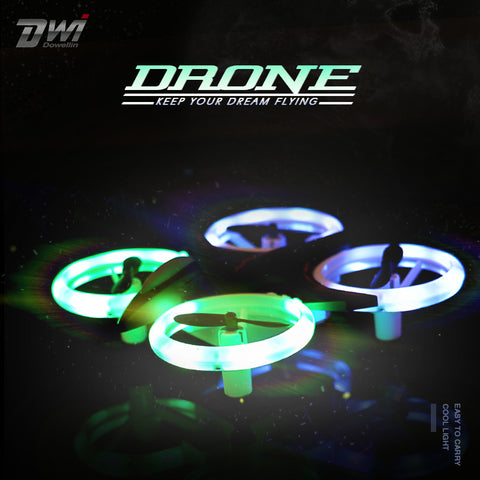 Mini Drone with Fancy LED Night Light RC Quadcopter Stunning Light Micro Drone Remote Control Helicopter Kid Toys Nano Drone D6