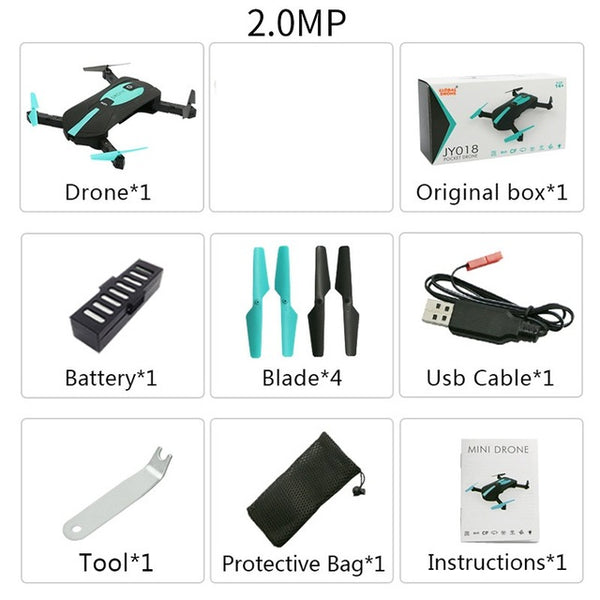RC Drones with hd Camera RC Helicopter Foldable Mini Drone FPV Quadcopter Aircraft Selfie Drone Foldable Drone GW018 JY018 JD018