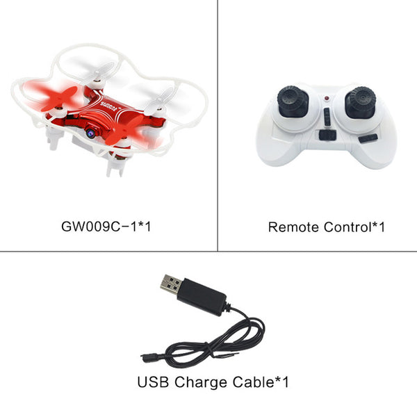 Global Drone GW009C-1 Mini Drone with camera Altitude Holder RC Quadcopter Headless Mode Helicopter with HD Camera VS H36 JY018